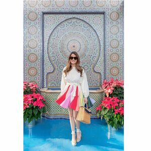 Rhode Resort Ella Mini Dress Godet Trapeze Long Sleeve Rainbow Swing XS 280022